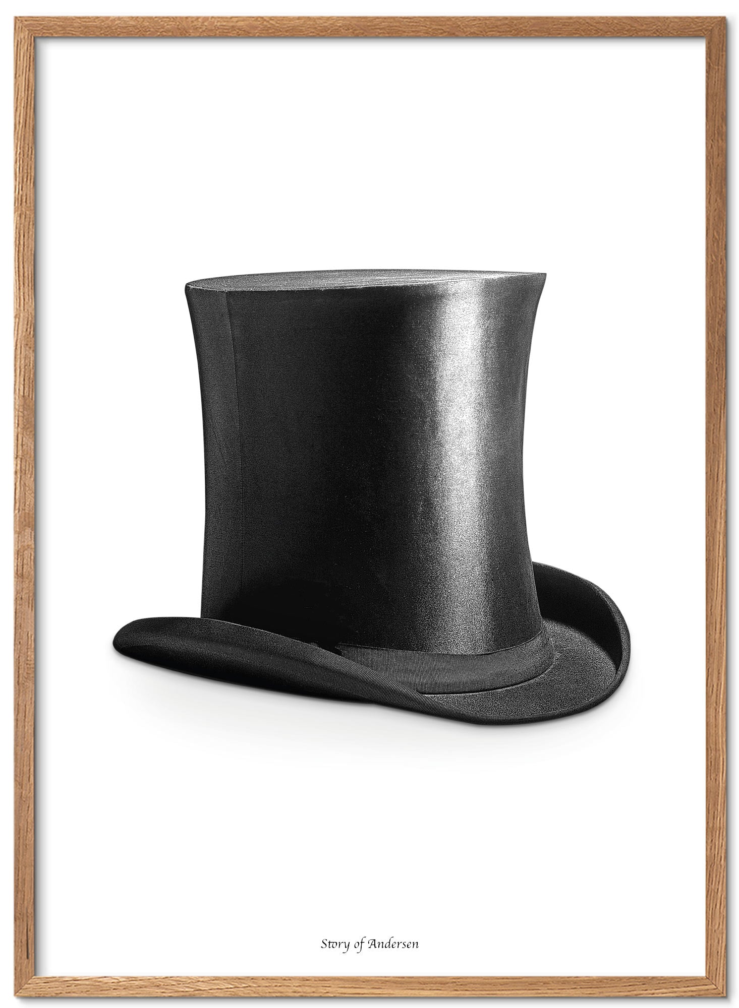 Plakat – H.C. Andersen Signatur – H.C. Andersens Hat – Hvid baggrund