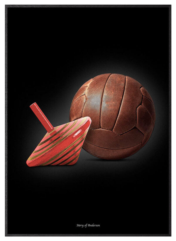 Plakat – H.C. Andersen Signatur – Kærestefolkene – Sort baggrund