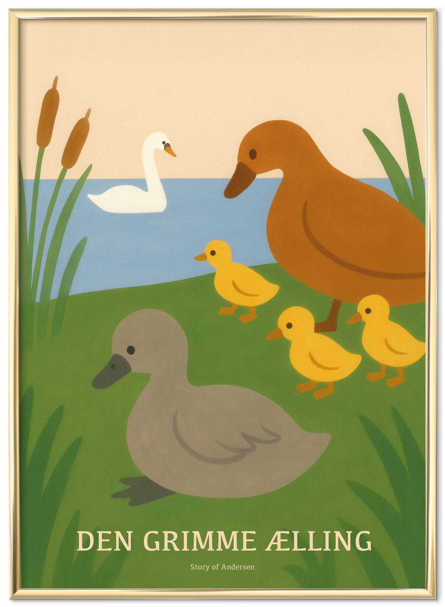 Plakat – H.C. Andersen Kunsttryk – Den Grimme Ælling