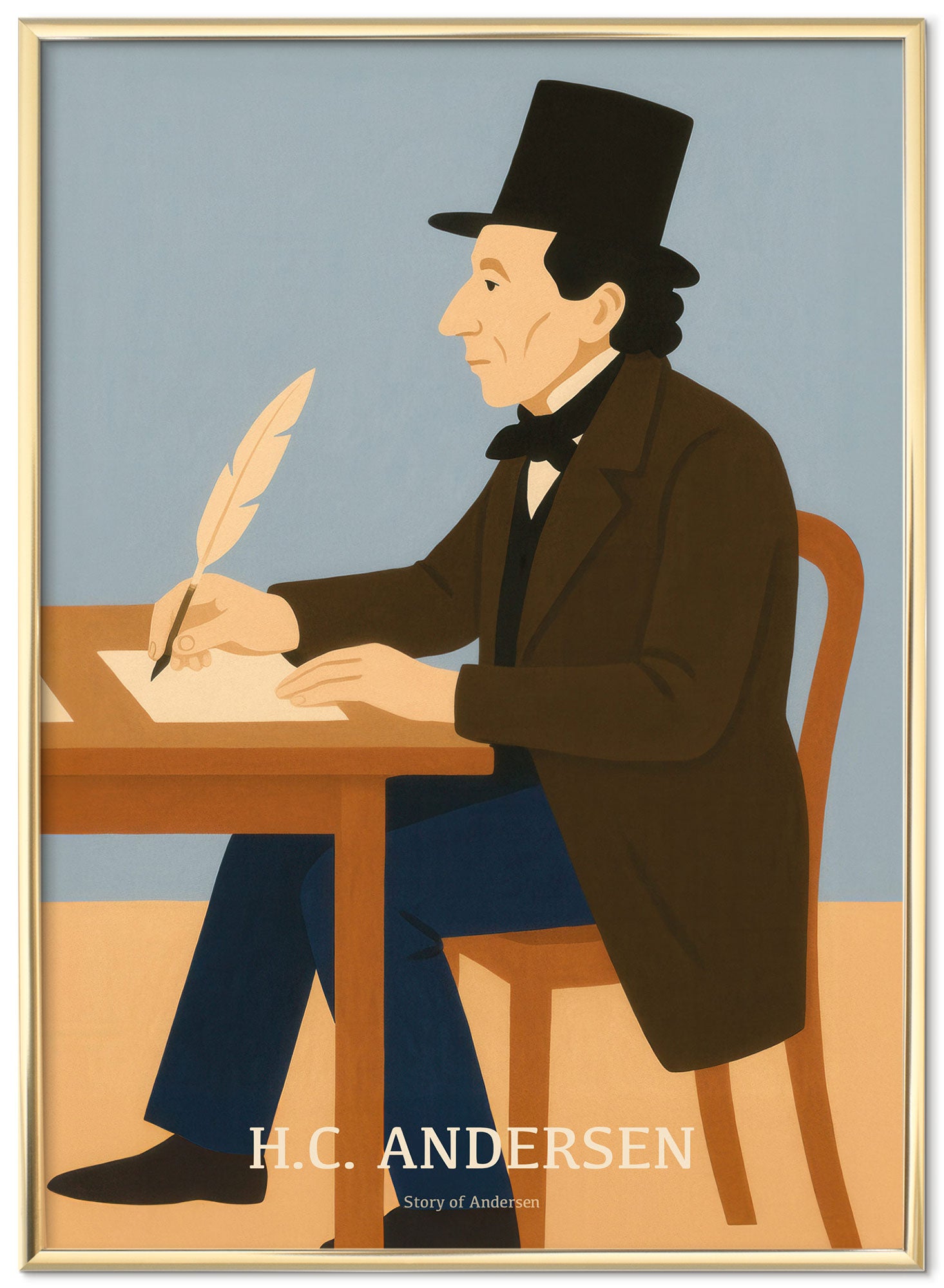 Plakat – H.C. Andersen Kunsttryk – Portræt