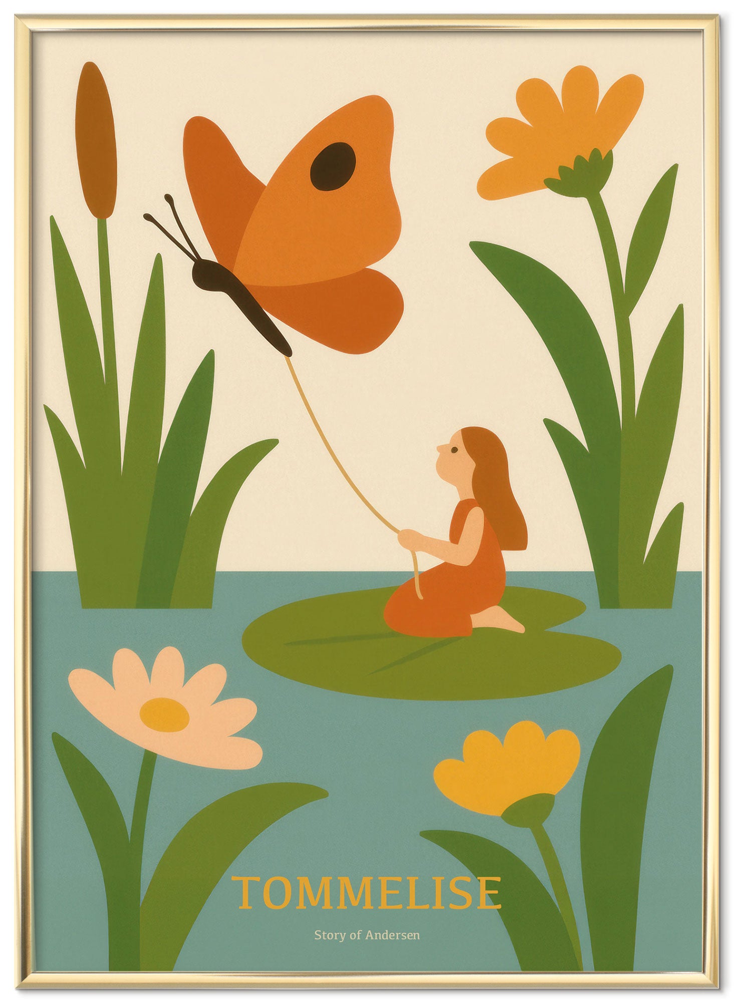 Plakat – H.C. Andersen Kunsttryk – Tommelise