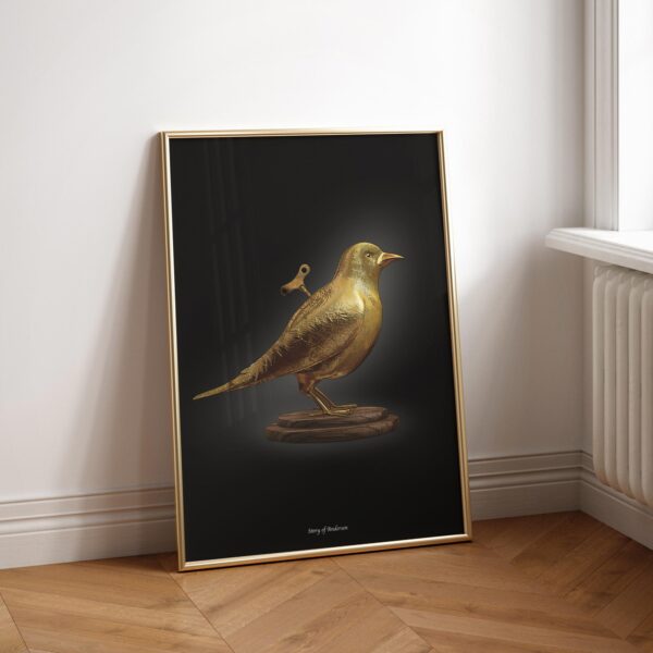 Plakat – H.C. Andersen Signatur – Nattergalen – Sort baggrund