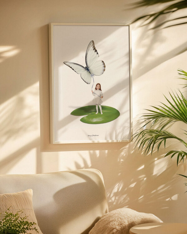 Plakat – H.C. Andersen Signatur – Tommelise – Hvid baggrund