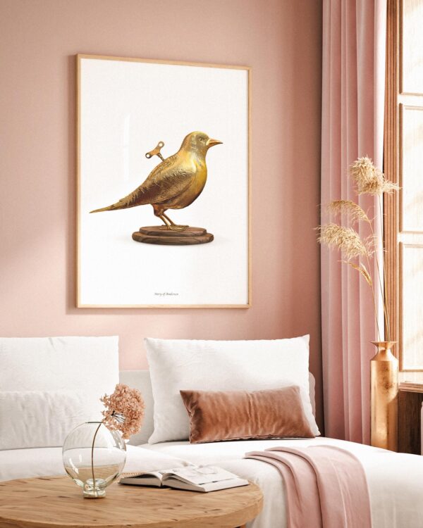 Plakat – H.C. Andersen Signatur – Nattergalen – Hvid baggrund