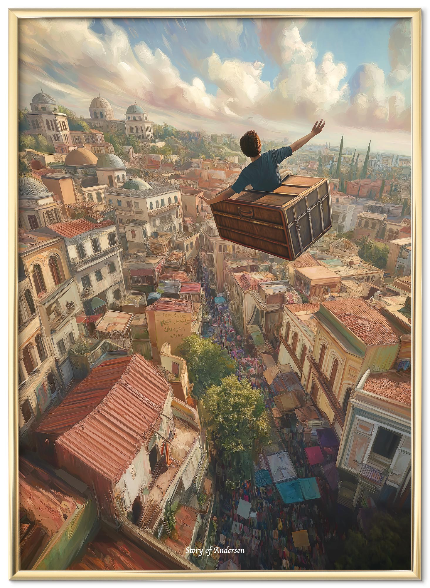 Plakat – H.C. Andersen Eventyr – Den Flyvende Kuffert