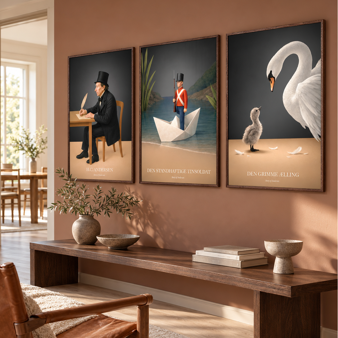 Billedvæg – Story – 3 stk. plakater – 50x70 cm