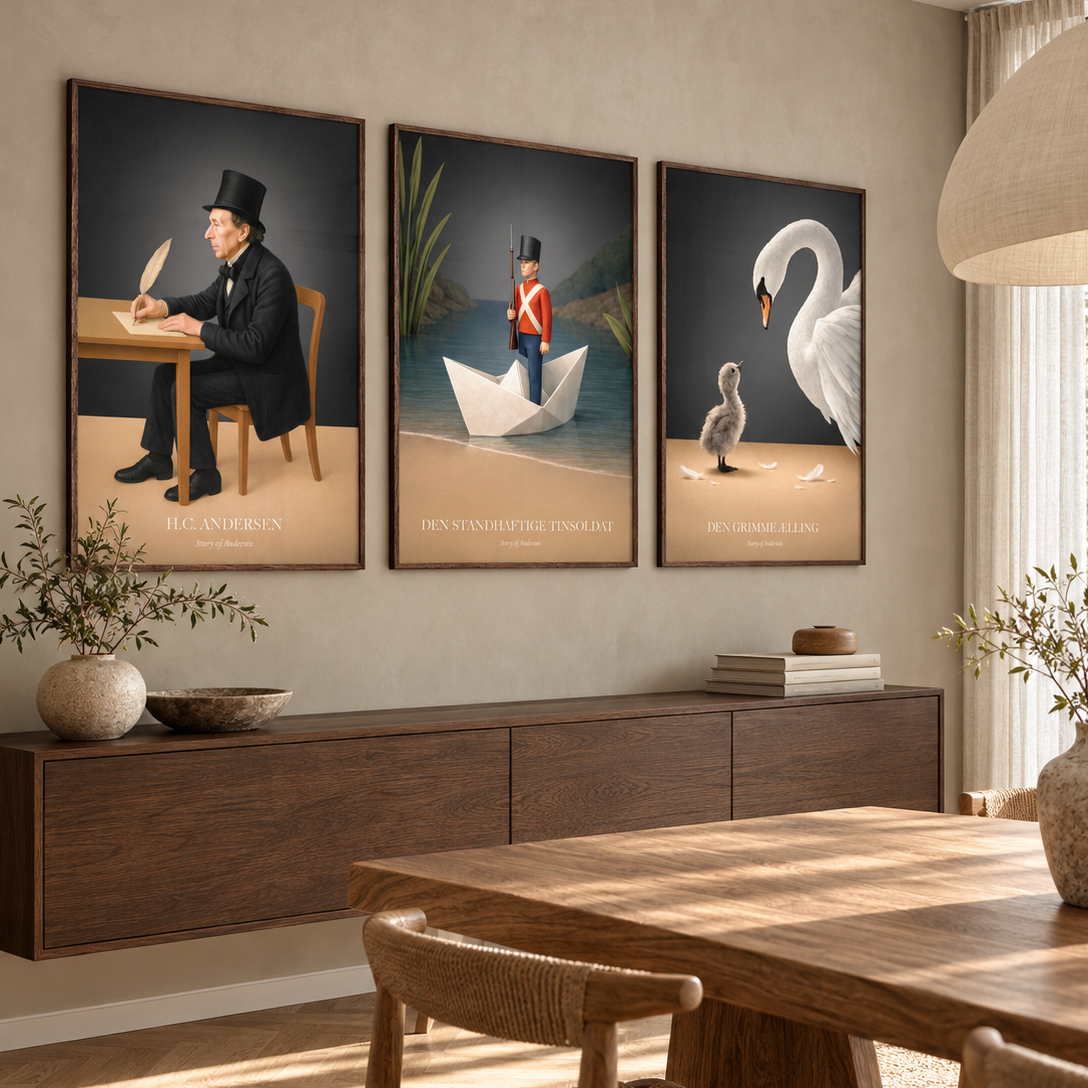 Billedvæg – Story – 3 stk. plakater – 50x70 cm