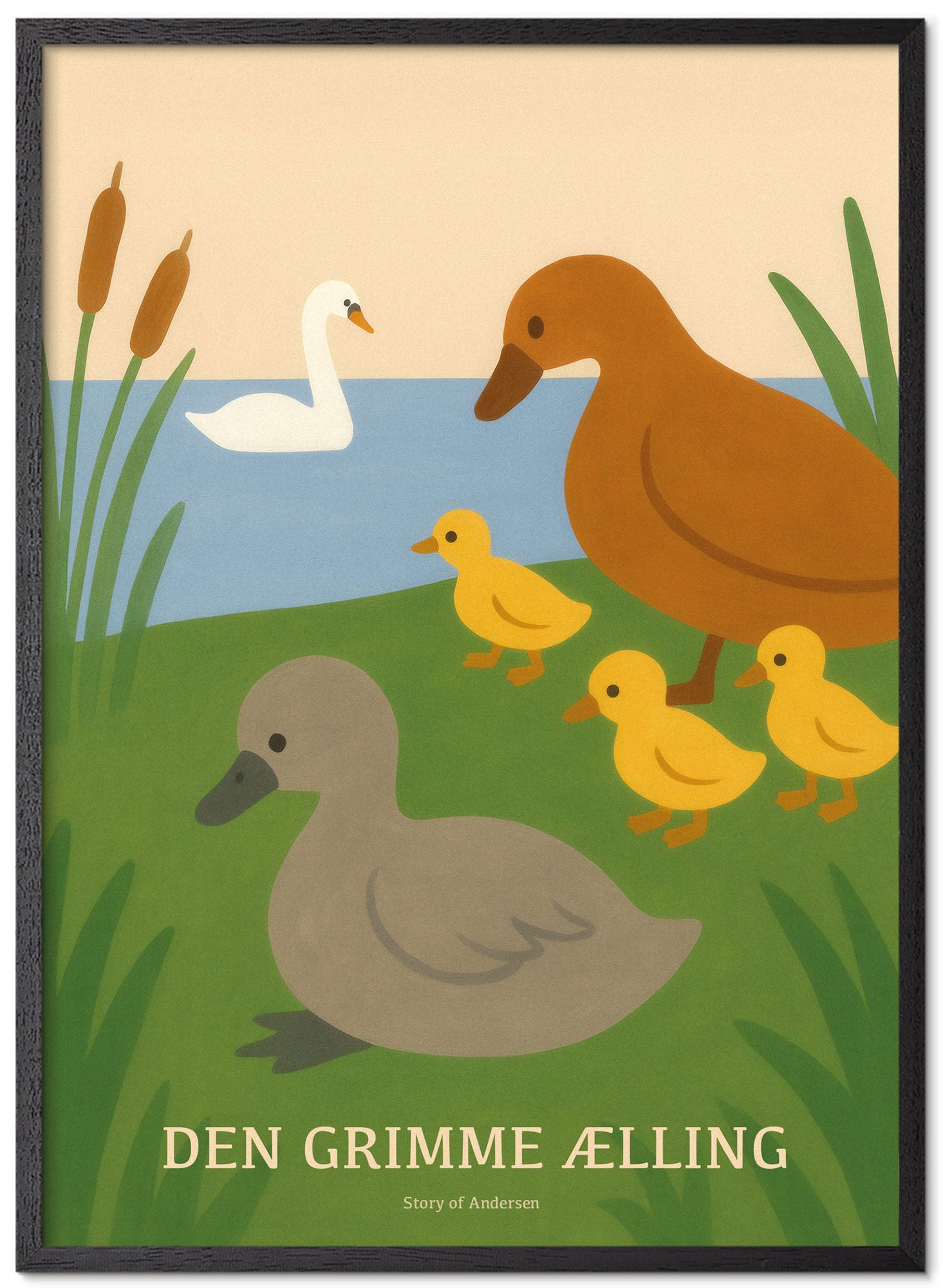 Plakat – H.C. Andersen Kunsttryk – Den Grimme Ælling