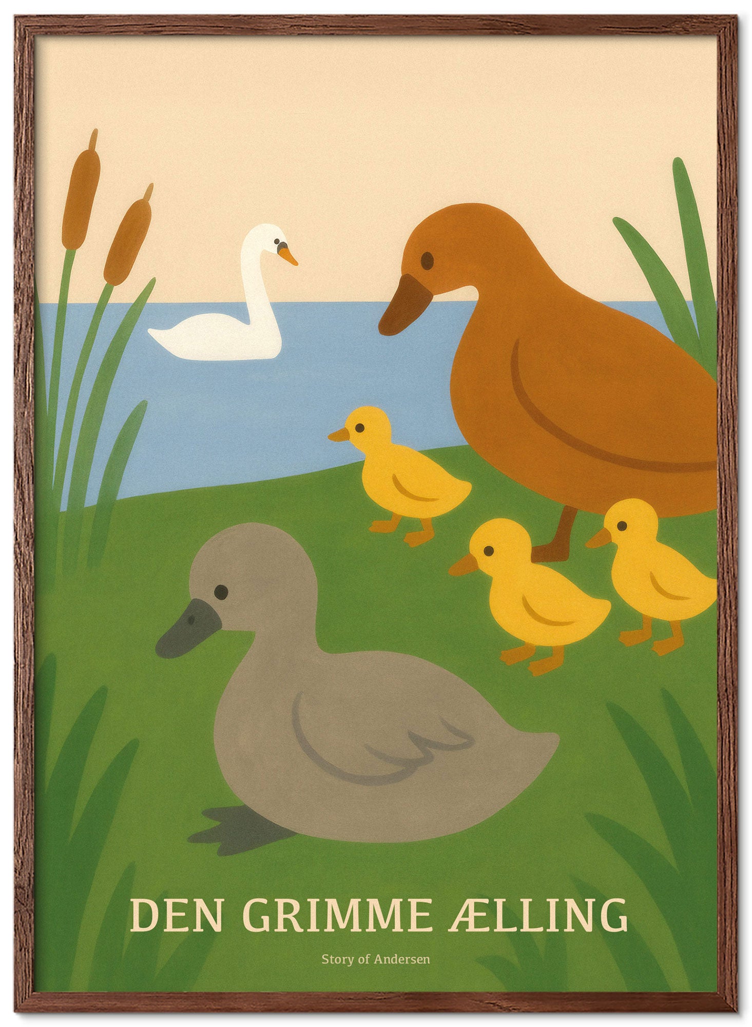 Plakat – H.C. Andersen Kunsttryk – Den Grimme Ælling