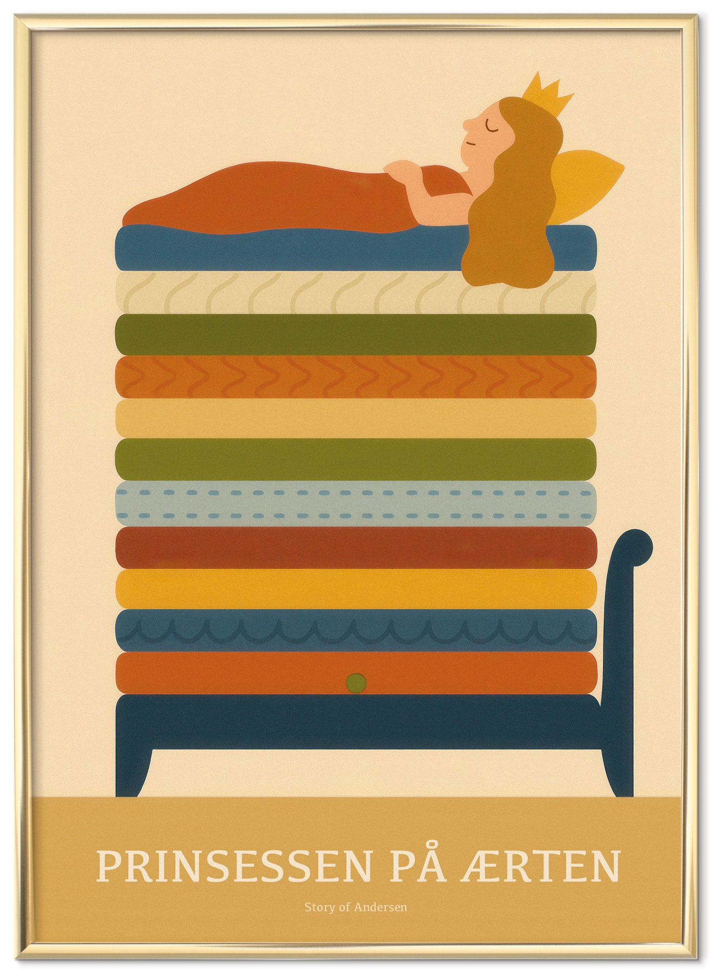 Plakat – H.C. Andersen Kunsttryk – Prinsessen På Ærten