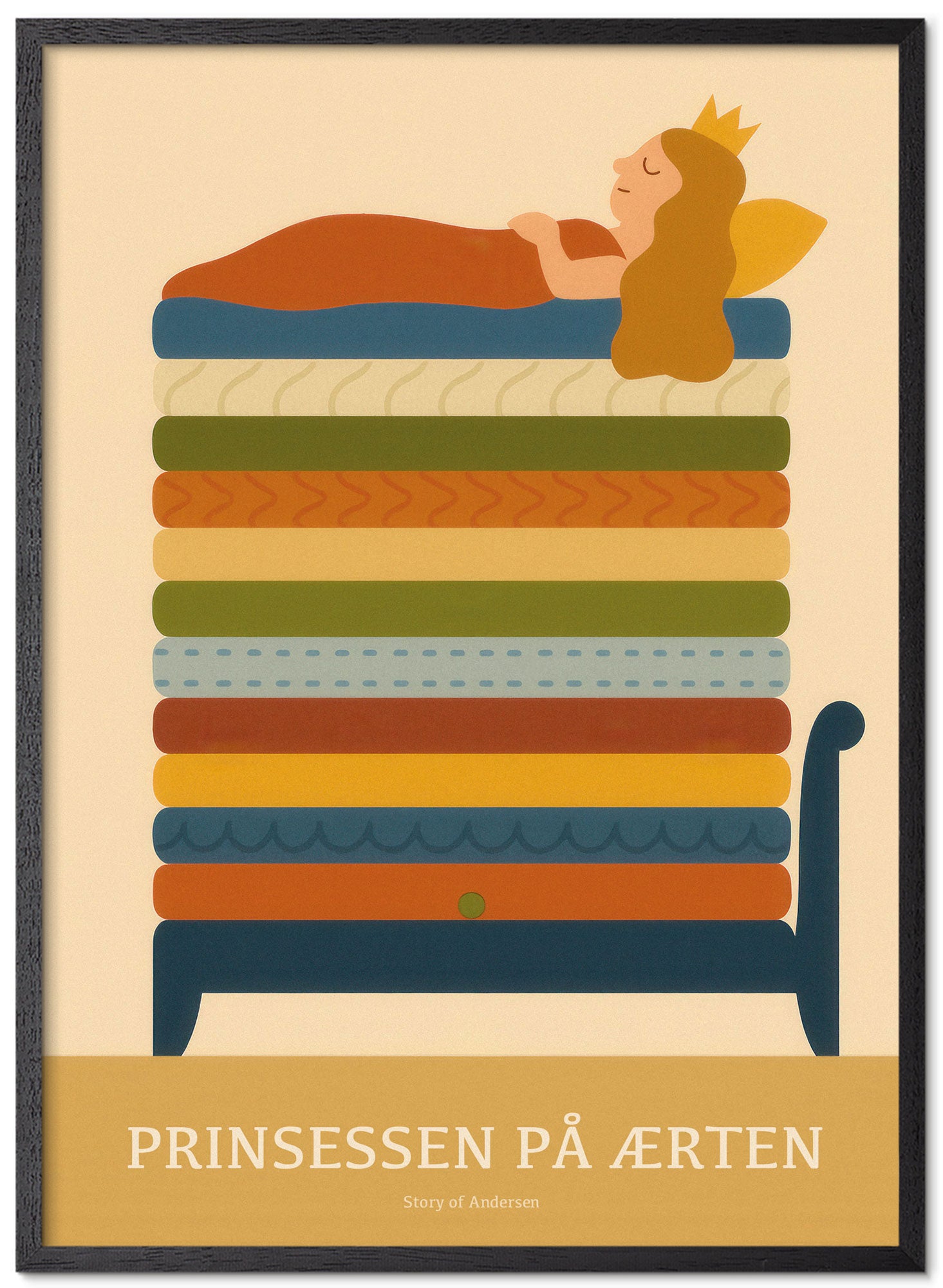 Plakat – H.C. Andersen Kunsttryk – Prinsessen På Ærten