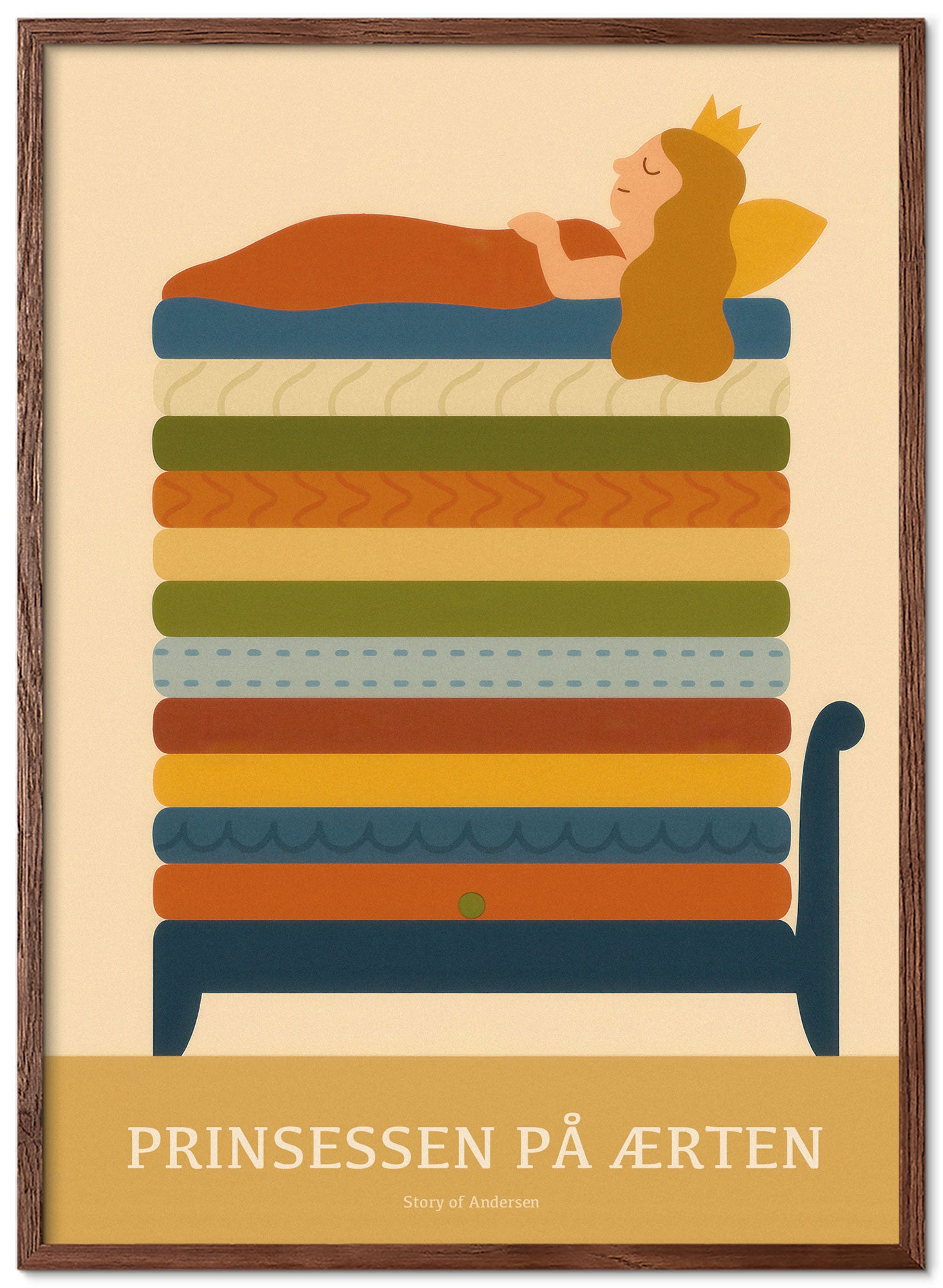 Plakat – H.C. Andersen Kunsttryk – Prinsessen På Ærten