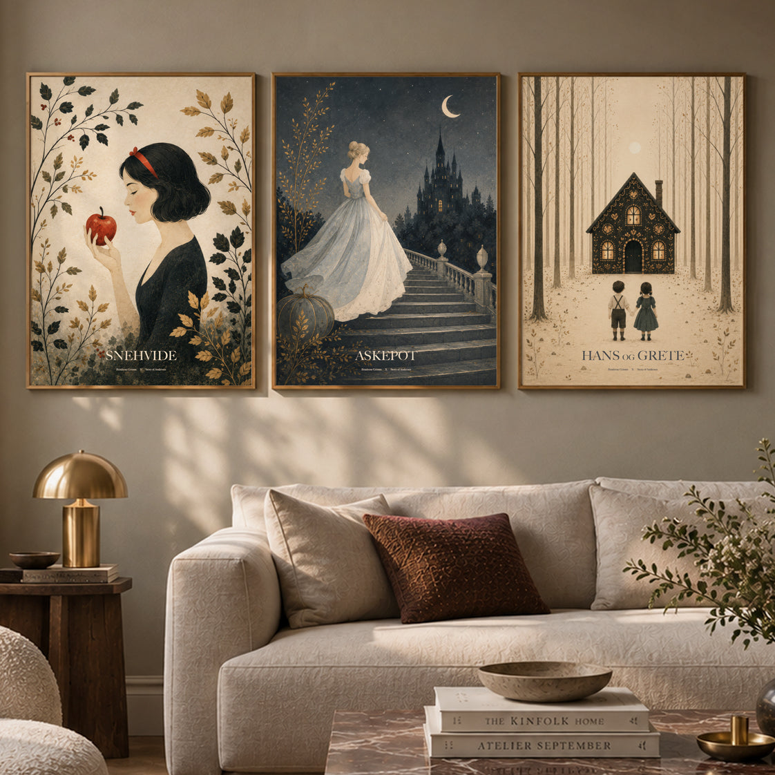 Billedvæg – Brdr. Grimm – 3 stk. plakater – 50x70 cm